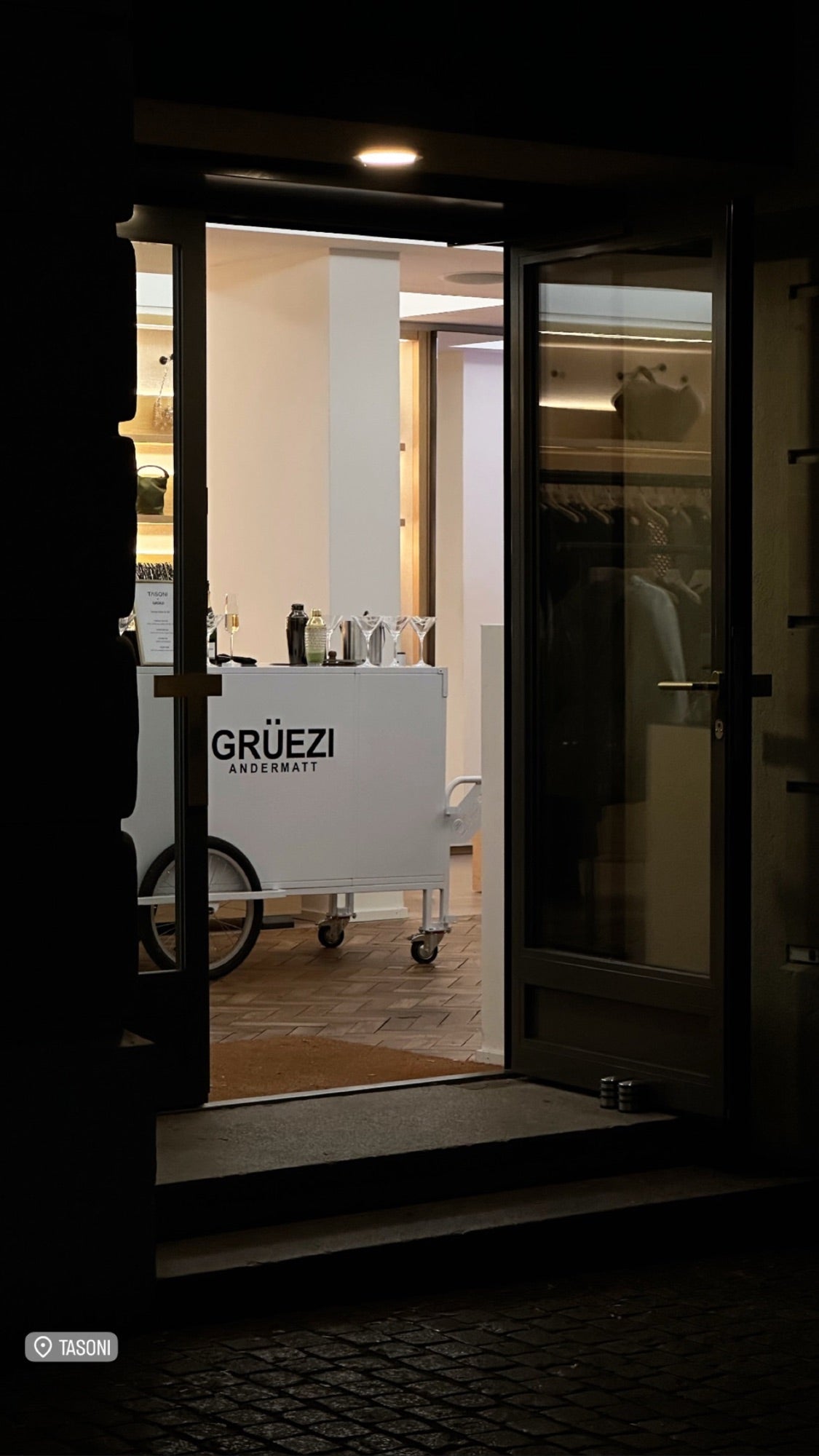 Tasoni × Grüezi — Night Shopping In-Store Experience, Zurich